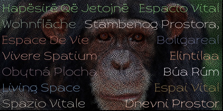 Пример шрифта Primate #29
